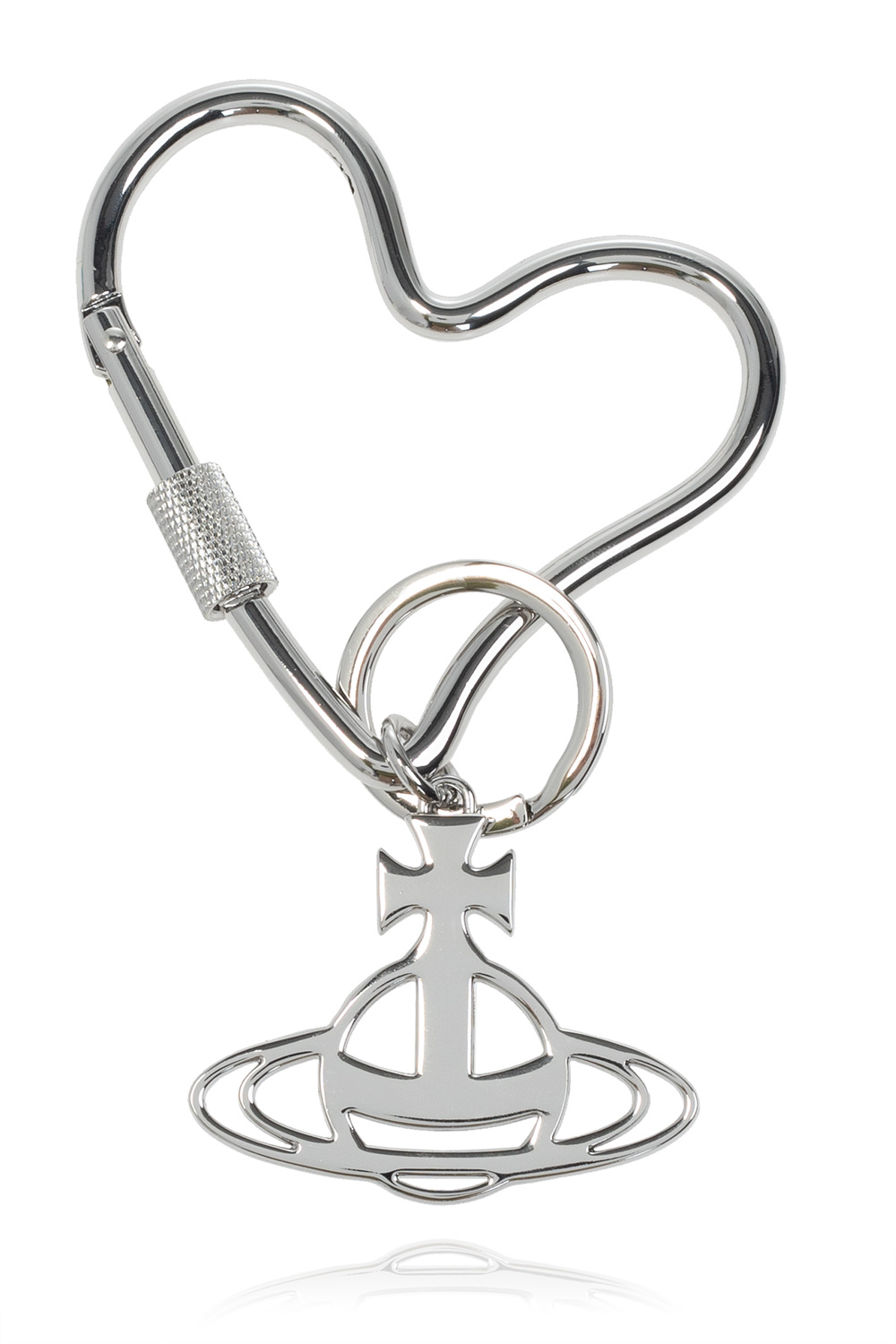 ☆Vivienne Westwood☆ 24FW Vivienne Westwood Keyring 8203011 3D Orb Keyring in BLACK-SAFFIANO | Vivienne Westwood®